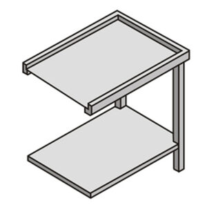 Table with lower shelf